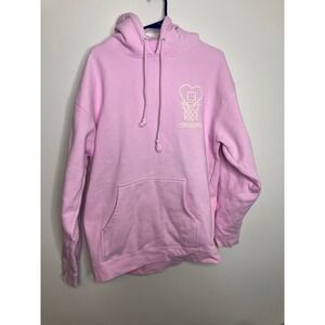 Overtime Hoodie Unisex Medium Pink Good I Heart Basketball Puff Print Streetwear